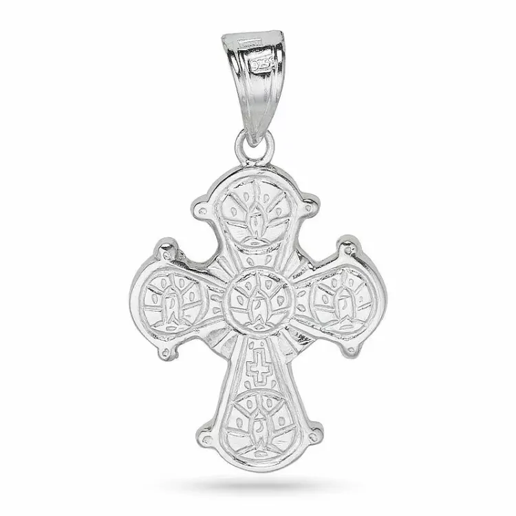15 x 27 mm dagmarkruis in zilver - Amoré