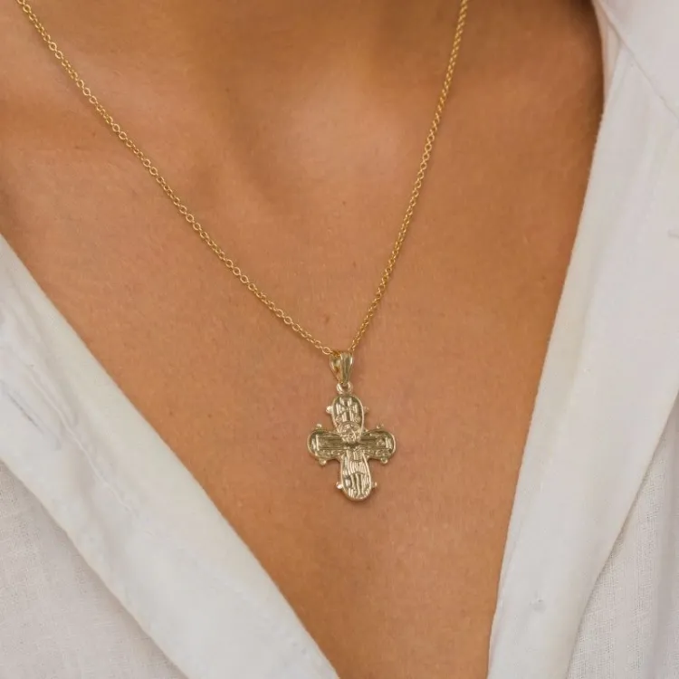 19 x 30 mm dagmarkruis in 8 karaat goud - Amoré