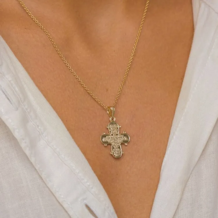 19 x 30 mm dagmarkruis in 8 karaat goud - Amoré