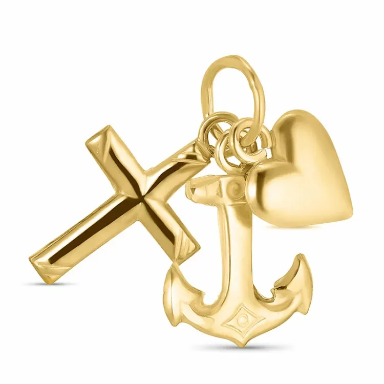 geloof-hoop-liefde hanger in 8 karaat goud - Amoré