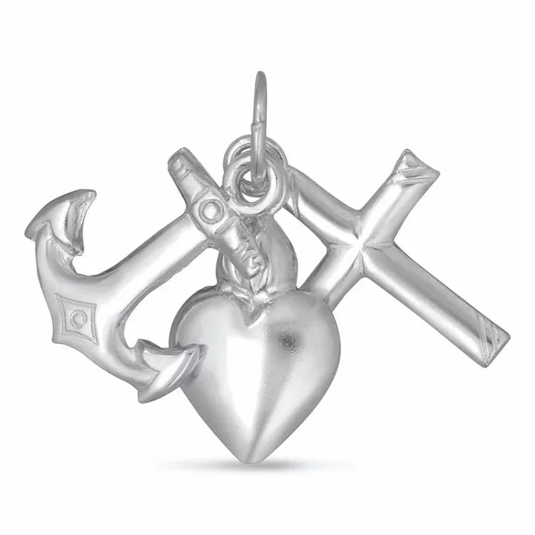 geloof-hoop-liefde hanger in zilver - Amoré