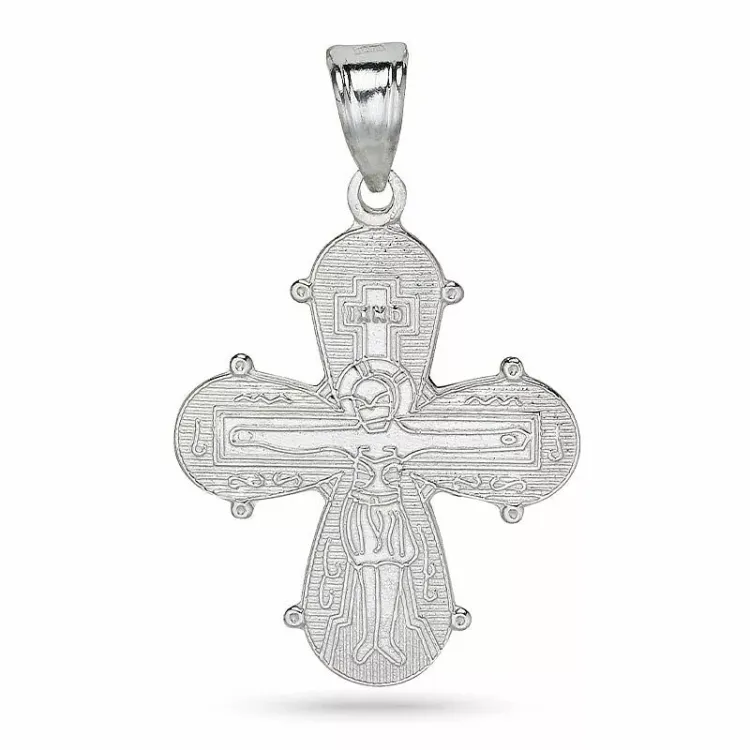 18 x 30 mm dagmarkruis in zilver - Amoré