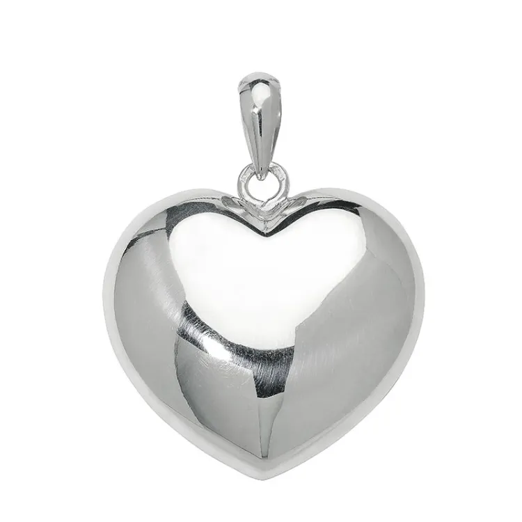 25 x 26 mm hart hanger in zilver - Amoré
