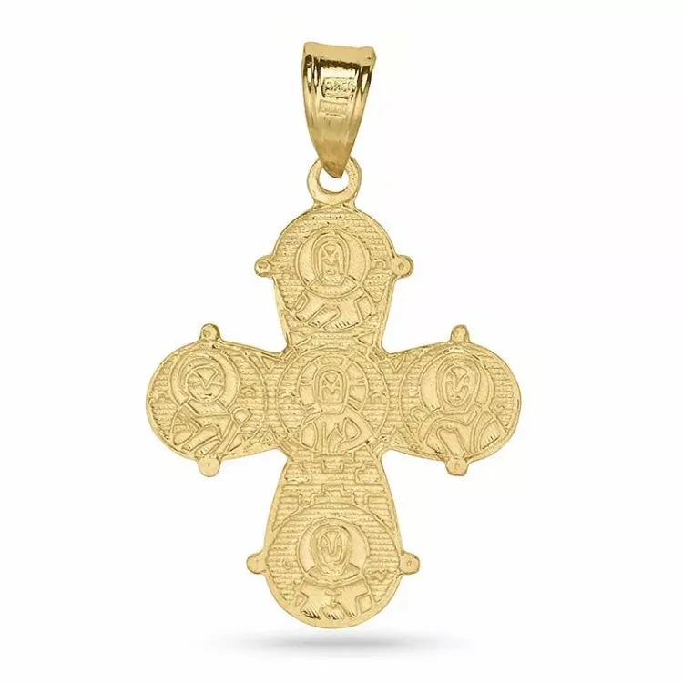 18 x 30 mm dagmarkruis in verguld sterlingzilver - Amoré