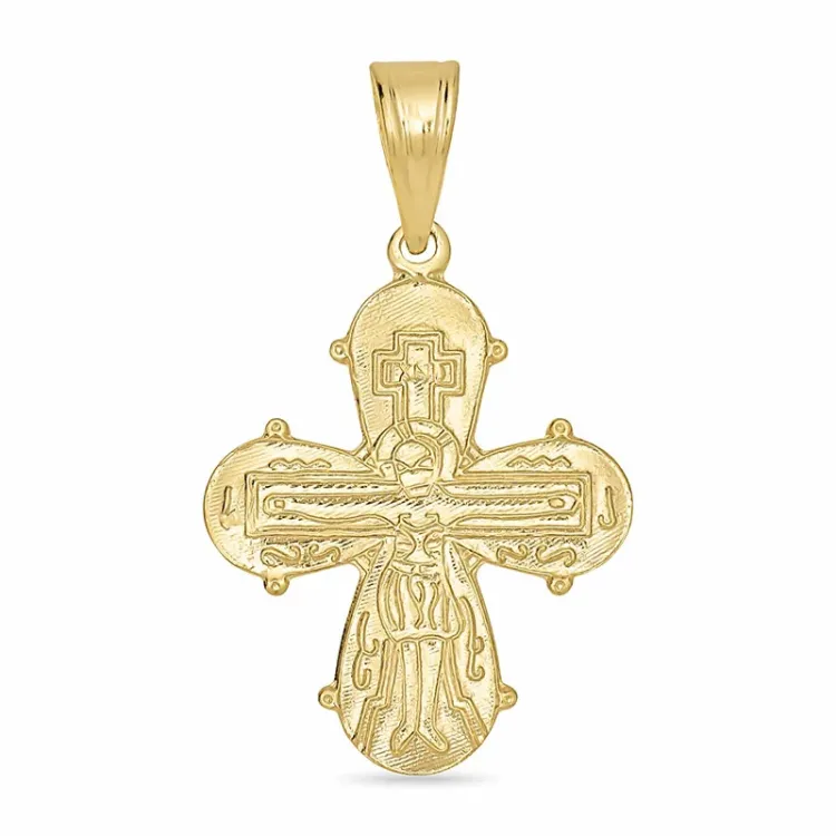 16 x 27 mm goud dagmarkruis in 8 karaat goud - Amoré