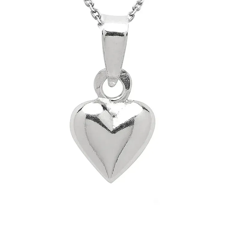 hart ketting in zilver met hanger in zilver - Amoré