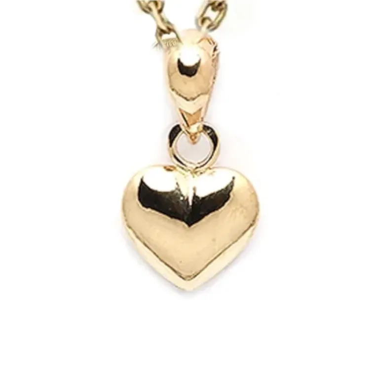 hart ketting in verguld sterlingzilver met hanger in 14 karaat goud - Amoré