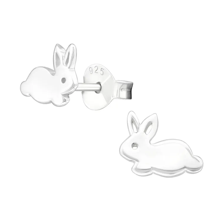 konijn oorbellen in zilver - Little Ones
