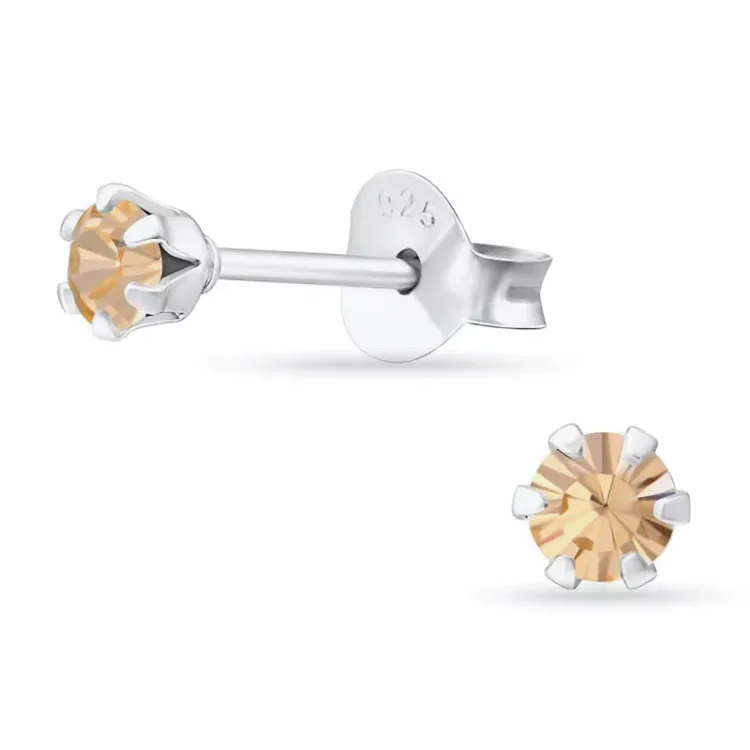 klein rond oorbellen in zilver - Little Ones