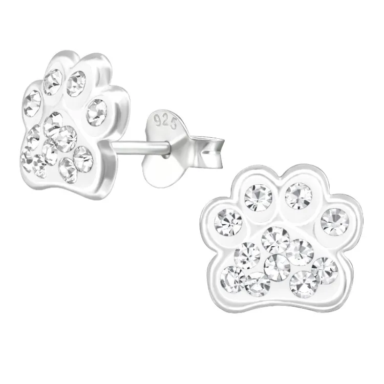 poot kinder oorbellen in zilver - Little Ones