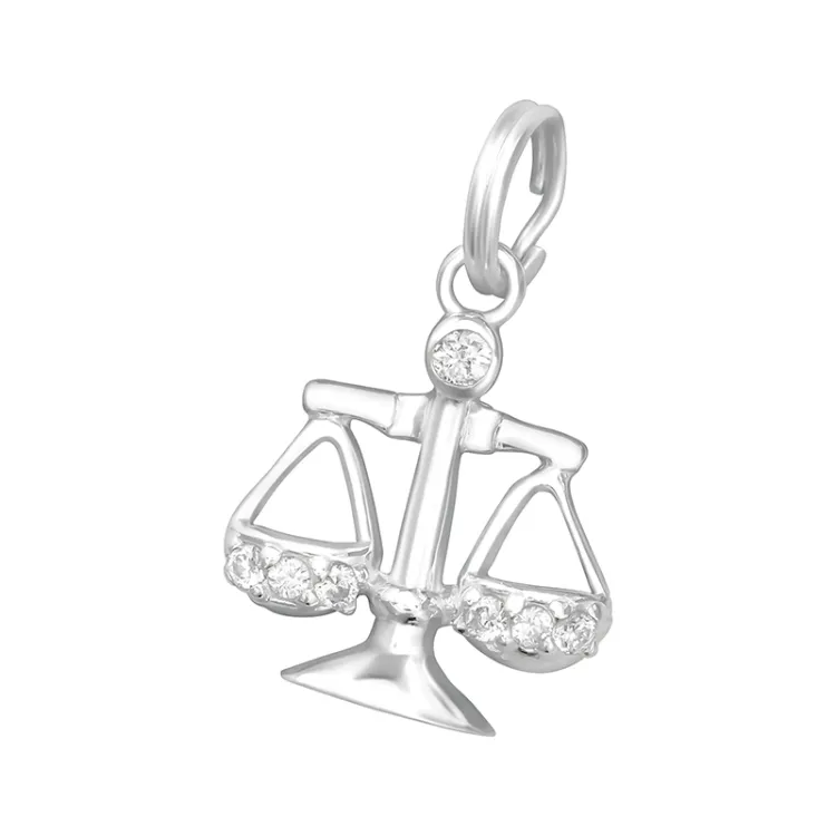 De weegschaal sterrenbeeld hanger in zilver