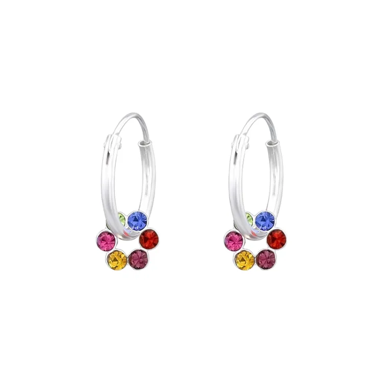 12 mm bloem creool in zilver - Little Ones