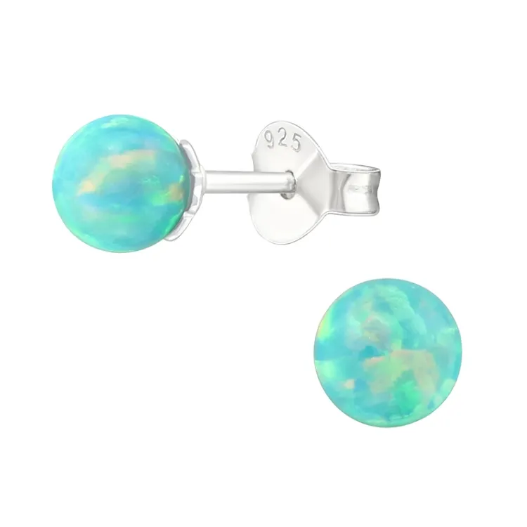 5 mm bolletje oorbellen in zilver - Little Ones