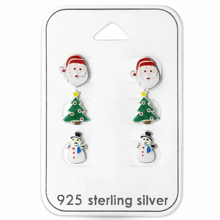 kerstmis oorbellen in zilver - Little Ones