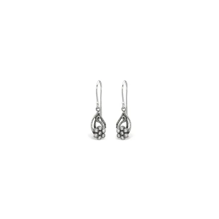 Bali oorbellen in geoxideerd sterlingzilver