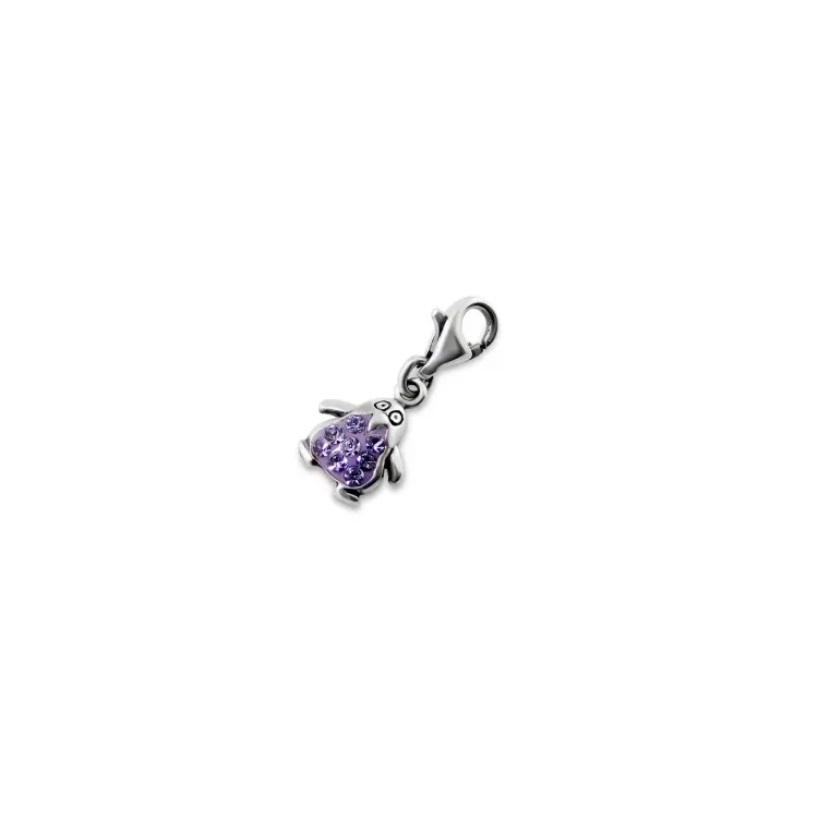 Pinguin bedeltjes voor armband in geoxideerd sterlingzilver 