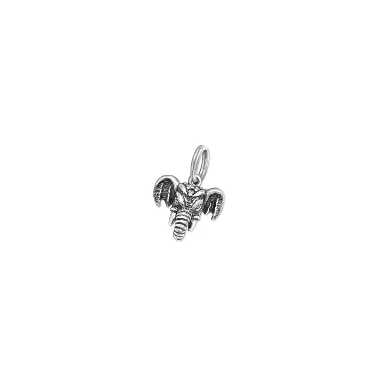 Olifant bedeltjes voor armband in geoxideerd sterlingzilver 