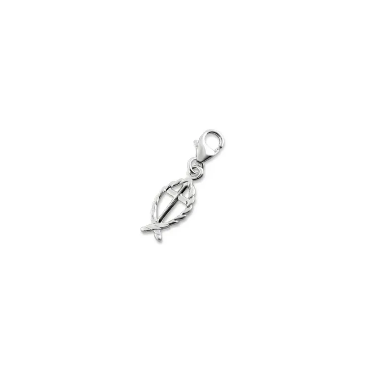 Kruis bedeltjes hanger in zilver
