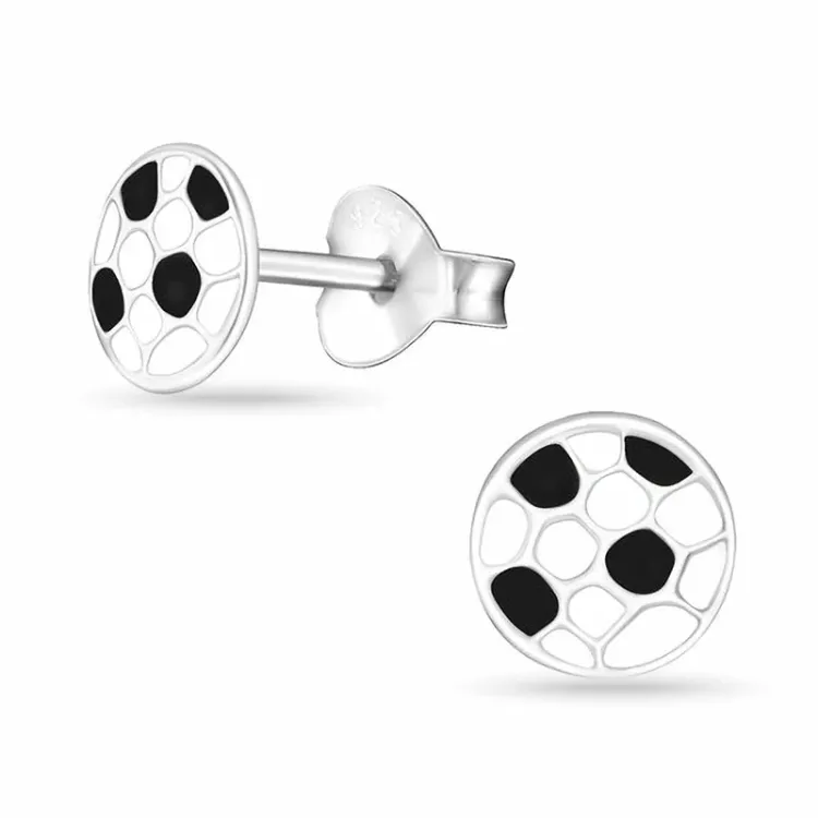 voetbal oorsteker in zilver - Little Ones