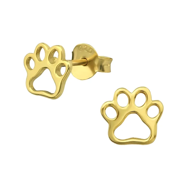 poot oorsteker in verguld sterlingzilver - Little Ones