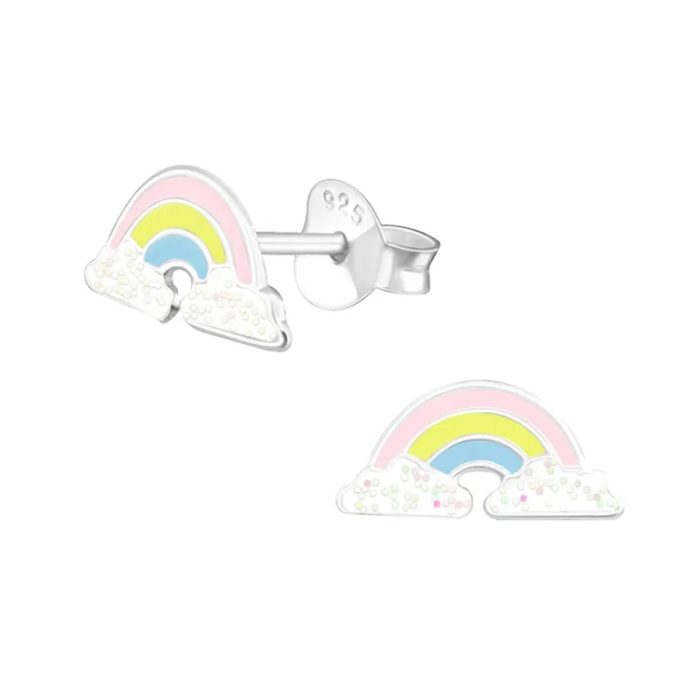 regenboog oorsteker in zilver - Little Ones