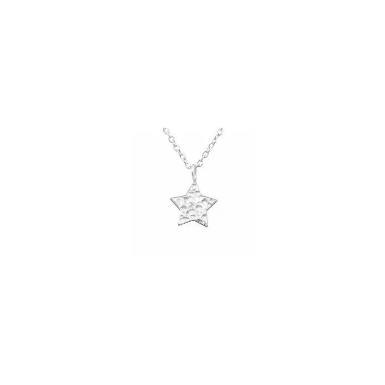 ster hanger met ketting in zilver