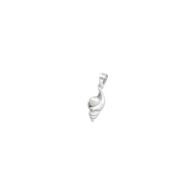 Mossel parel hanger in zilver