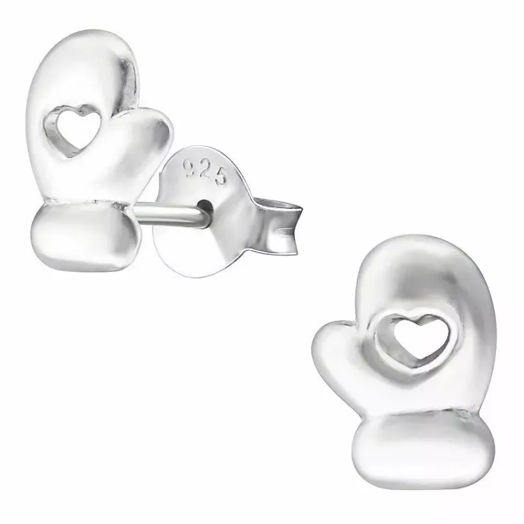 hand oorbellen in zilver