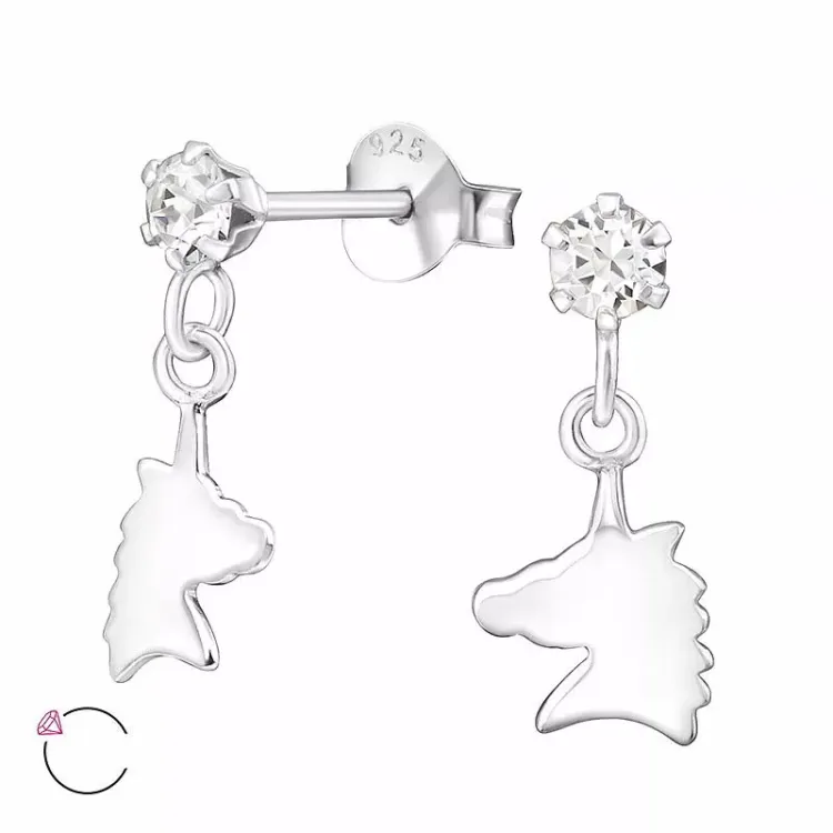 paarden oorbellen in zilver - Little Ones
