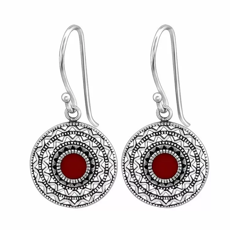 oorbellen in geoxideerd sterlingzilver