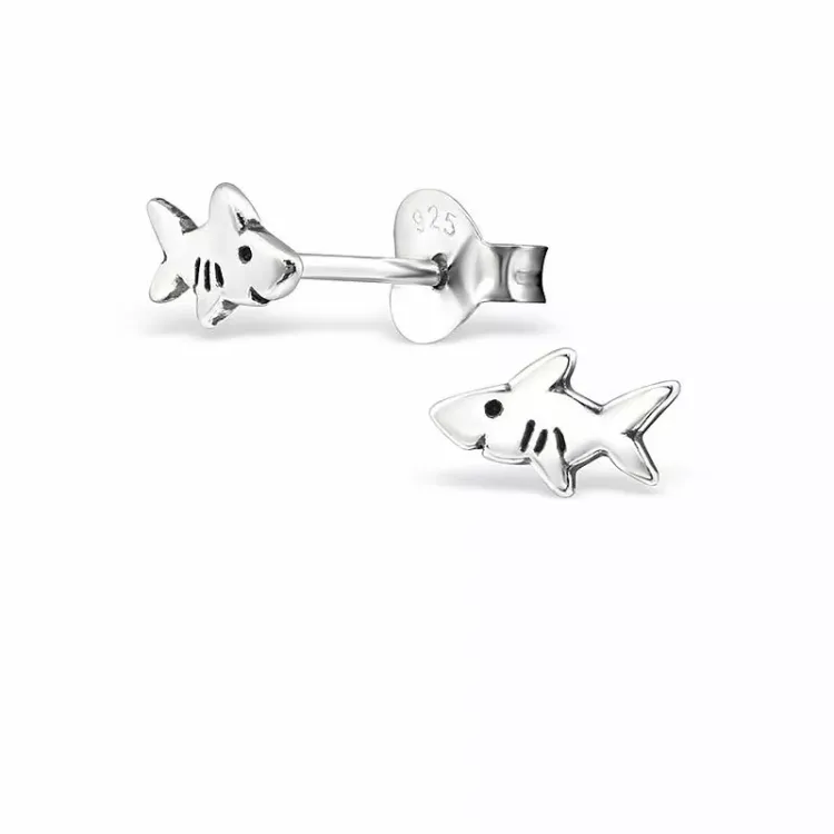 haj oorbellen in zilver - Little Ones