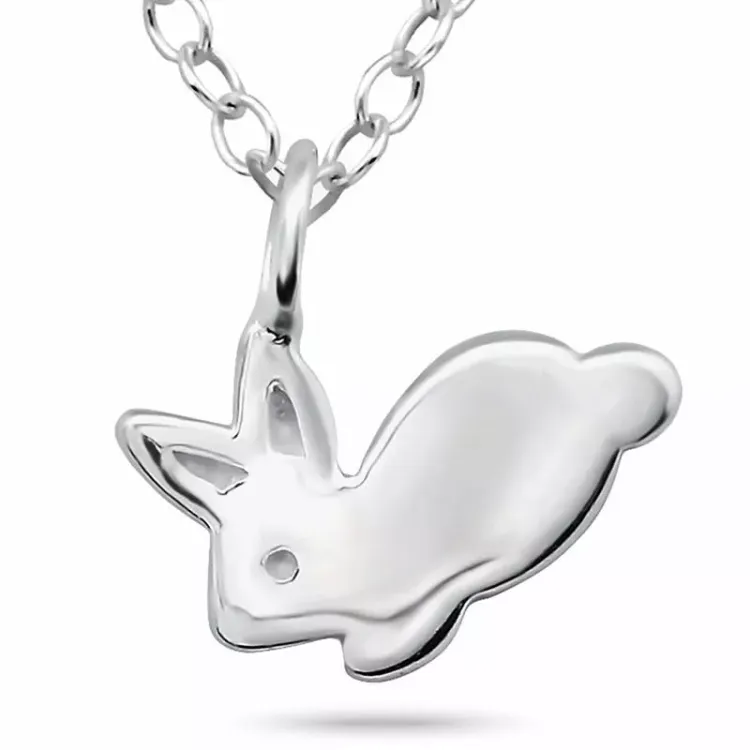 konijn ketting in zilver - Little Ones