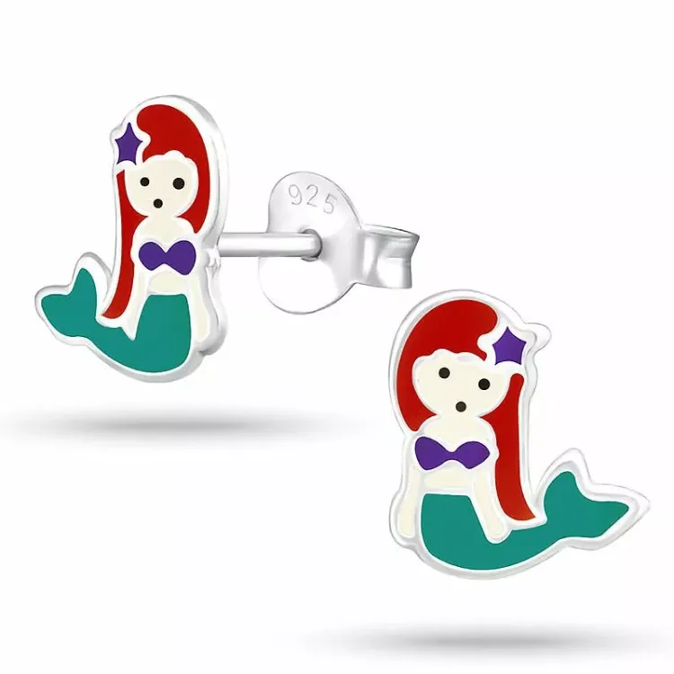 zeemeermin oorbellen in zilver - Little Ones