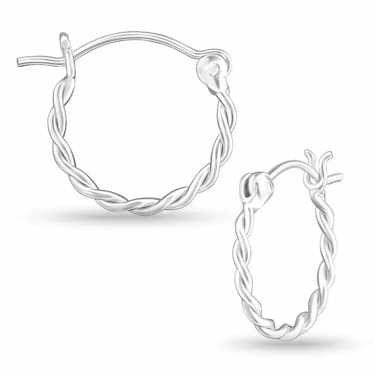 15 mm bali creooloorbellen in zilver