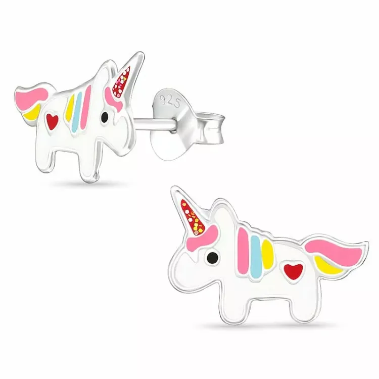 eenhoorn oorsteker in zilver - Little Ones
