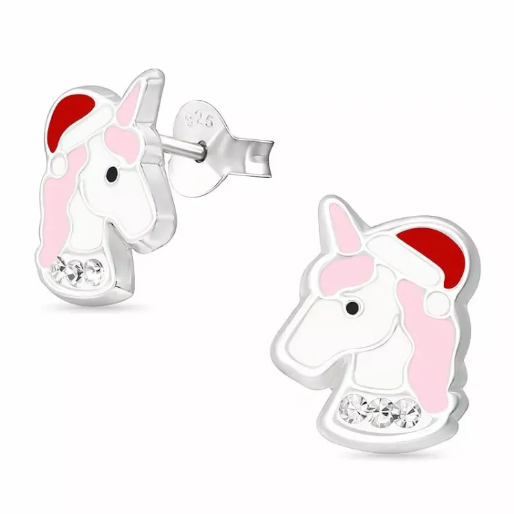 eenhoorn oorsteker in zilver - Little Ones