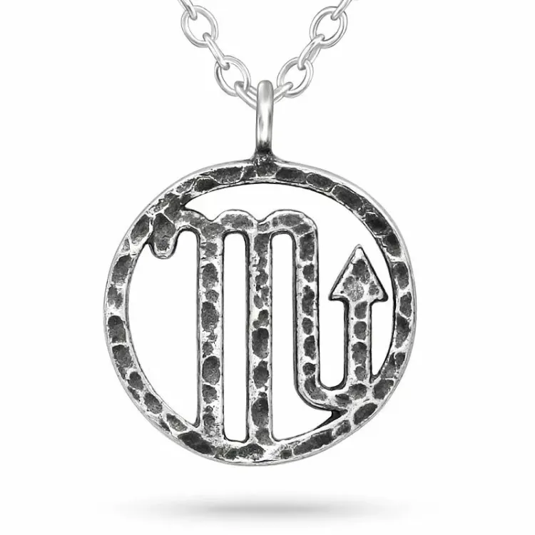 Sterrenbeeld schorpioen ketting in zilver met hanger in zilver