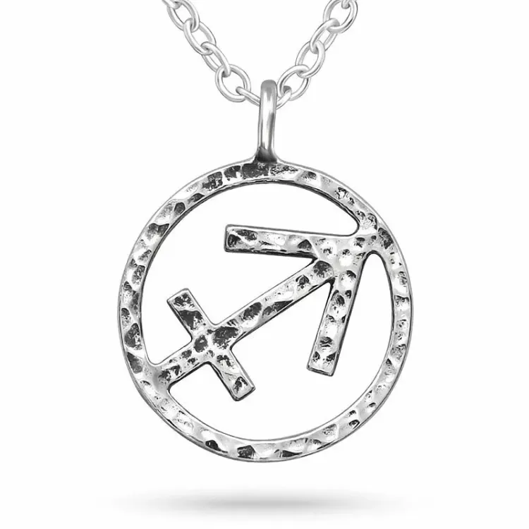 Sterrenbeeld boogschutter ketting in zilver met hanger in zilver