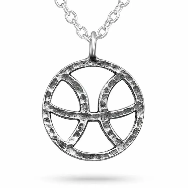 Sterrenbeeld vissen ketting in zilver met hanger in zilver