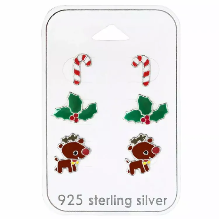 kerstmis oorbellen in zilver - Little Ones