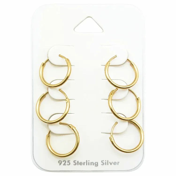 12 mm creool in verguld zilver