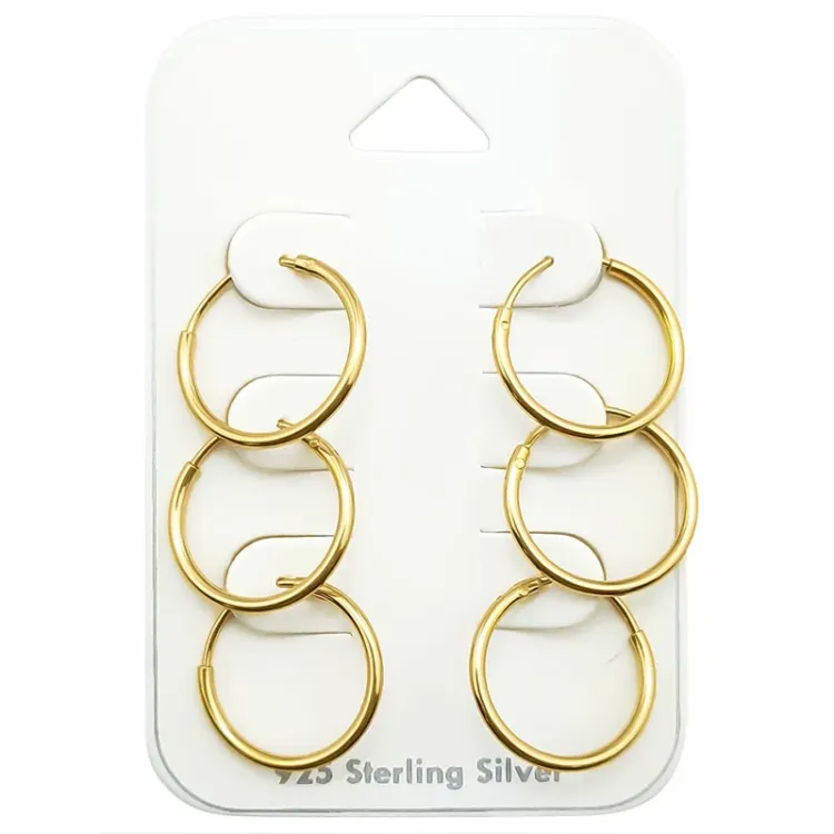 14 mm creool in verguld zilver
