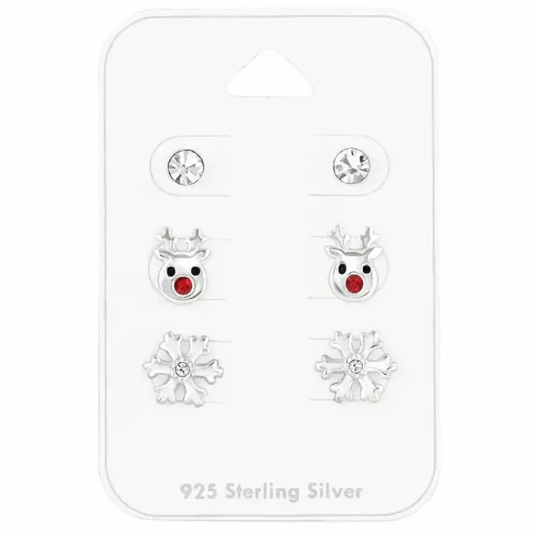 kerstmis oorbellen in zilver - Little Ones