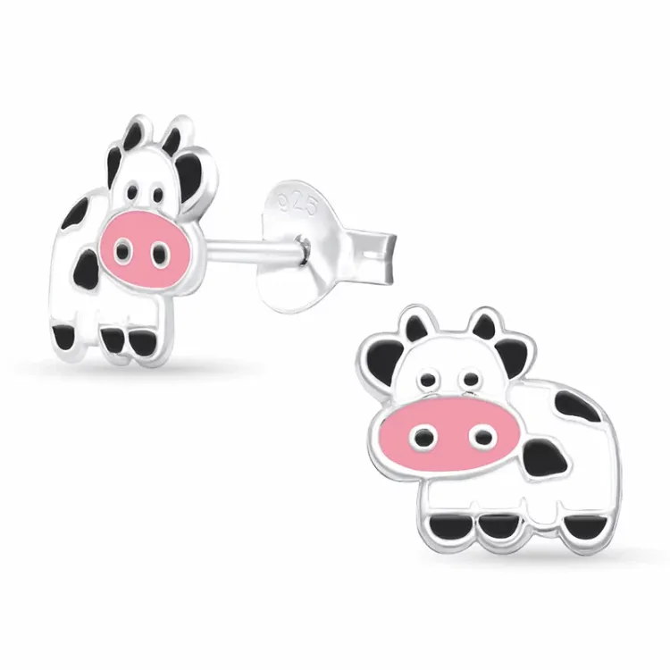 koe oorsteker in zilver - Little Ones