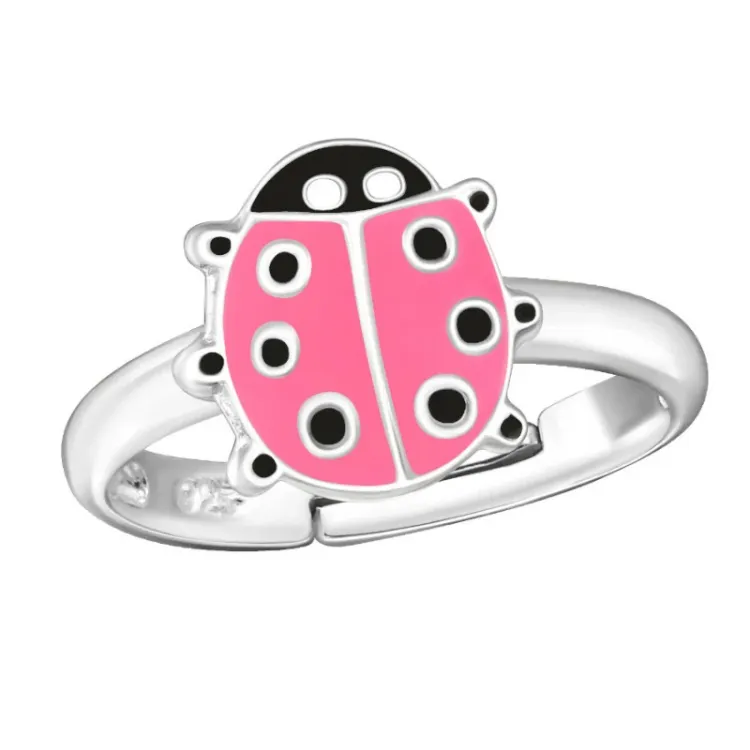 lieveheersbeestje kinder ring in zilver - Little Ones