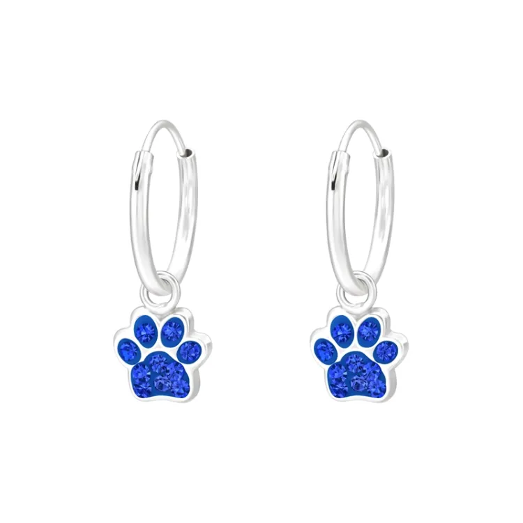 12 mm poot kristal creool in zilver - Little Ones