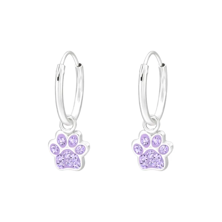 12 mm poot kristal creool in zilver - Little Ones