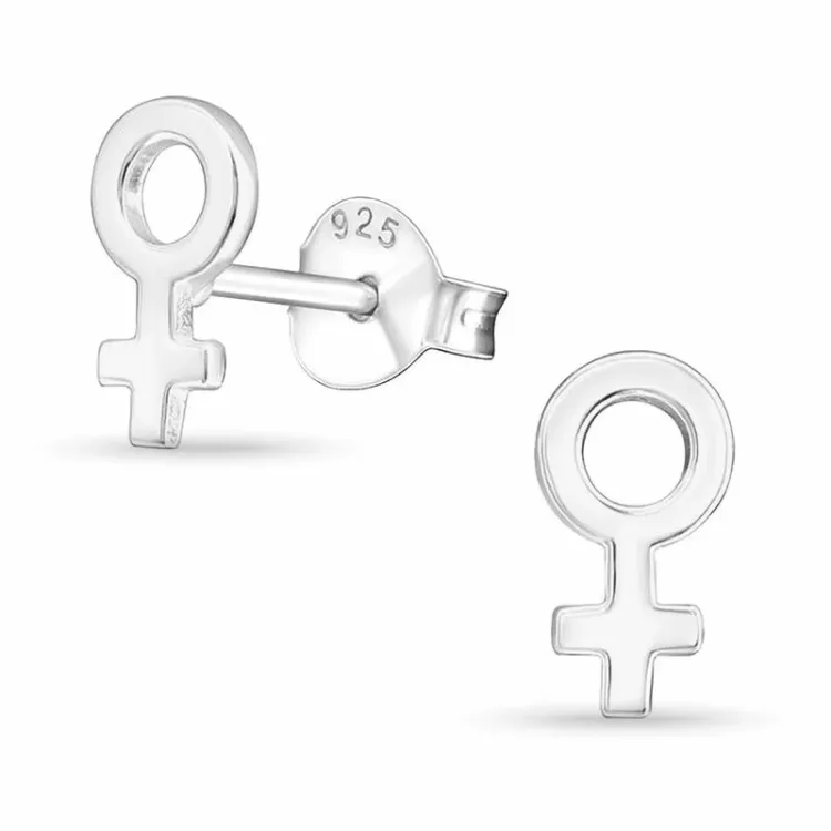 meisjes tegen oorbellen in zilver - Little Ones