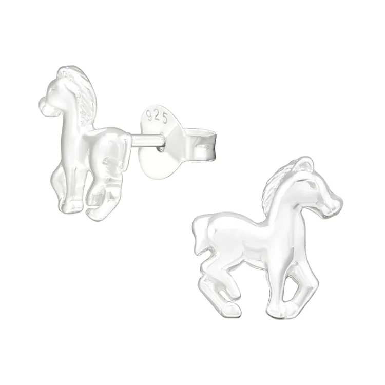 paarden oorbellen in zilver - Little Ones