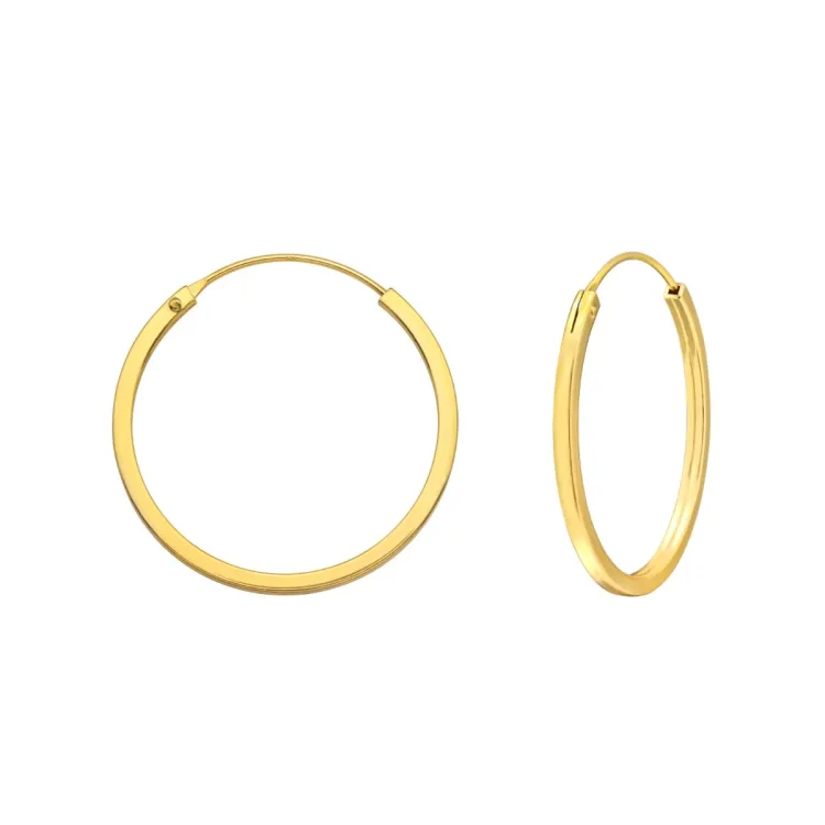 25 mm creool in verguld zilver